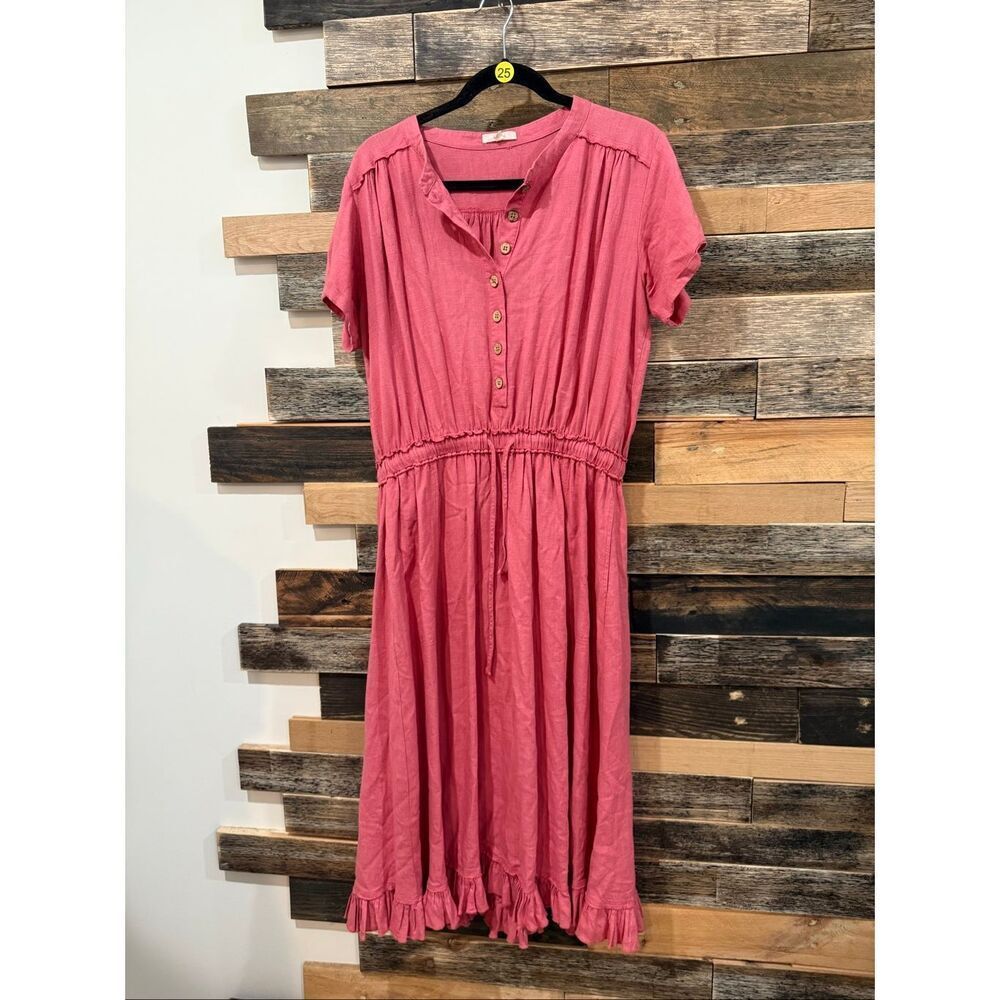 Easel linen blend dress size Medium - Picture 2 of 9